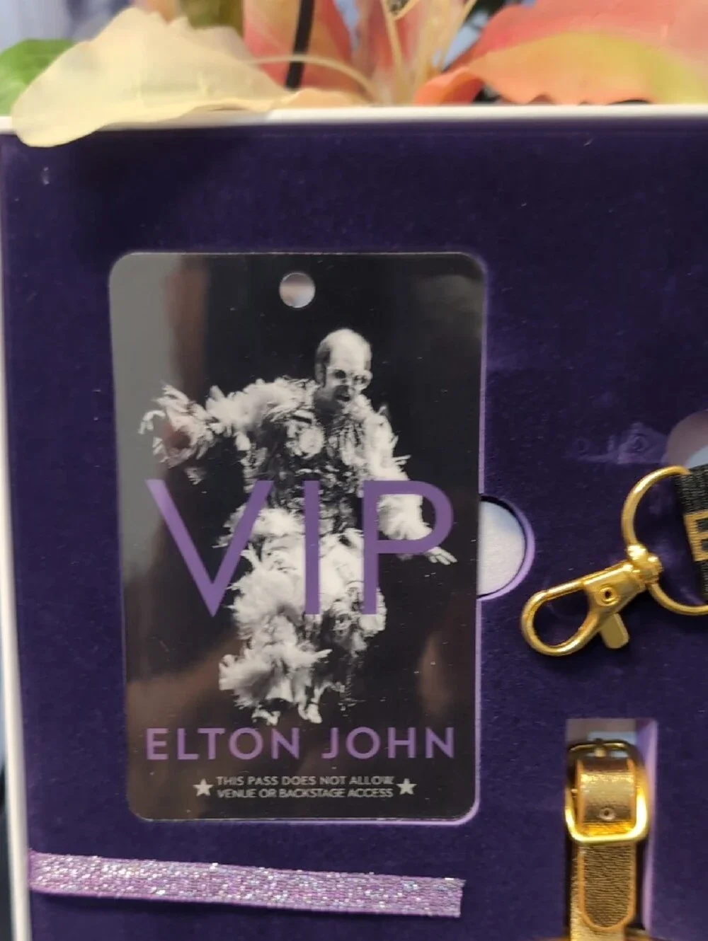 Elton John White Decorative Box with Gold Star Emblem